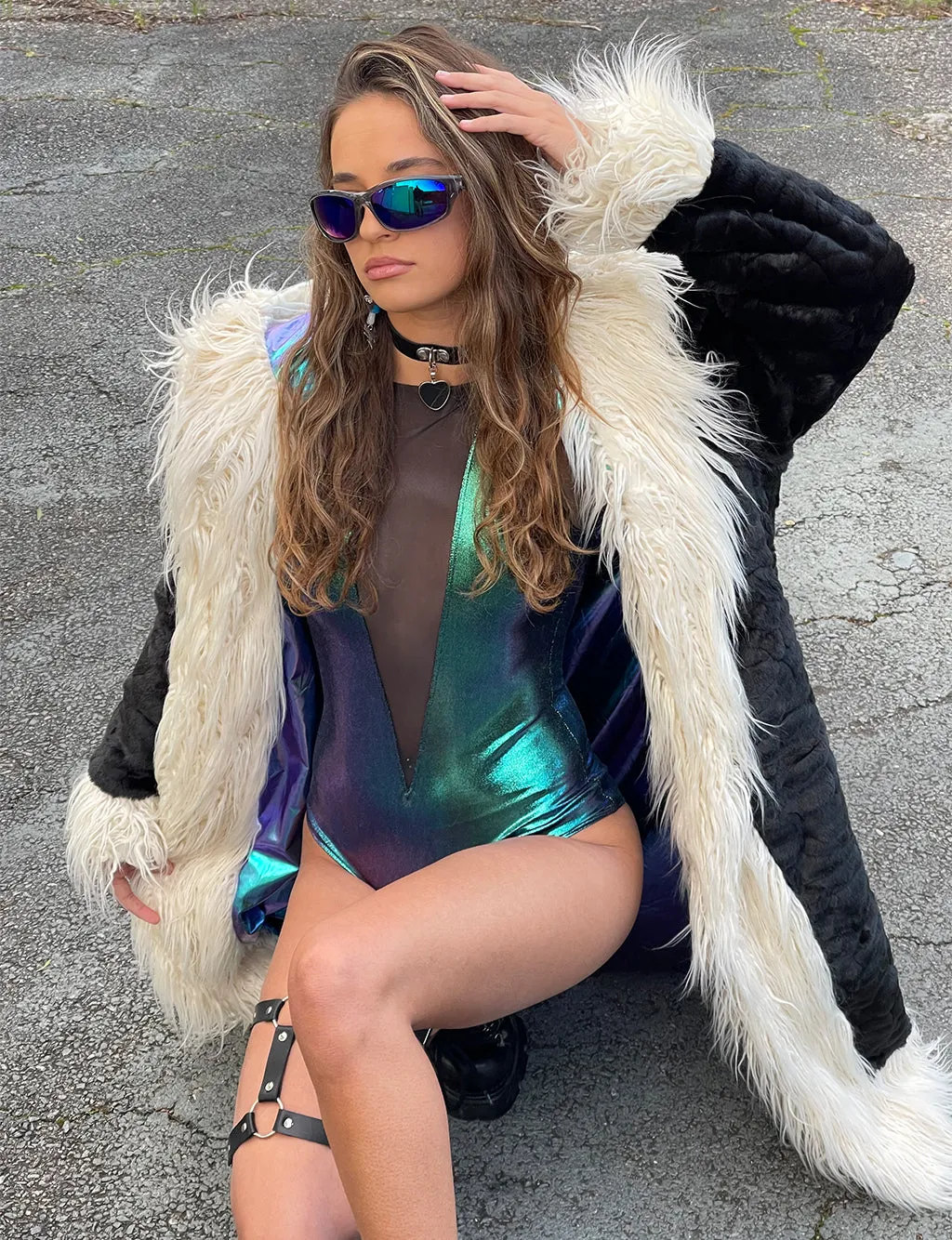 IN THE DARK FAUX FUR DOOF JACKET ✰ MADE 4 U ✰