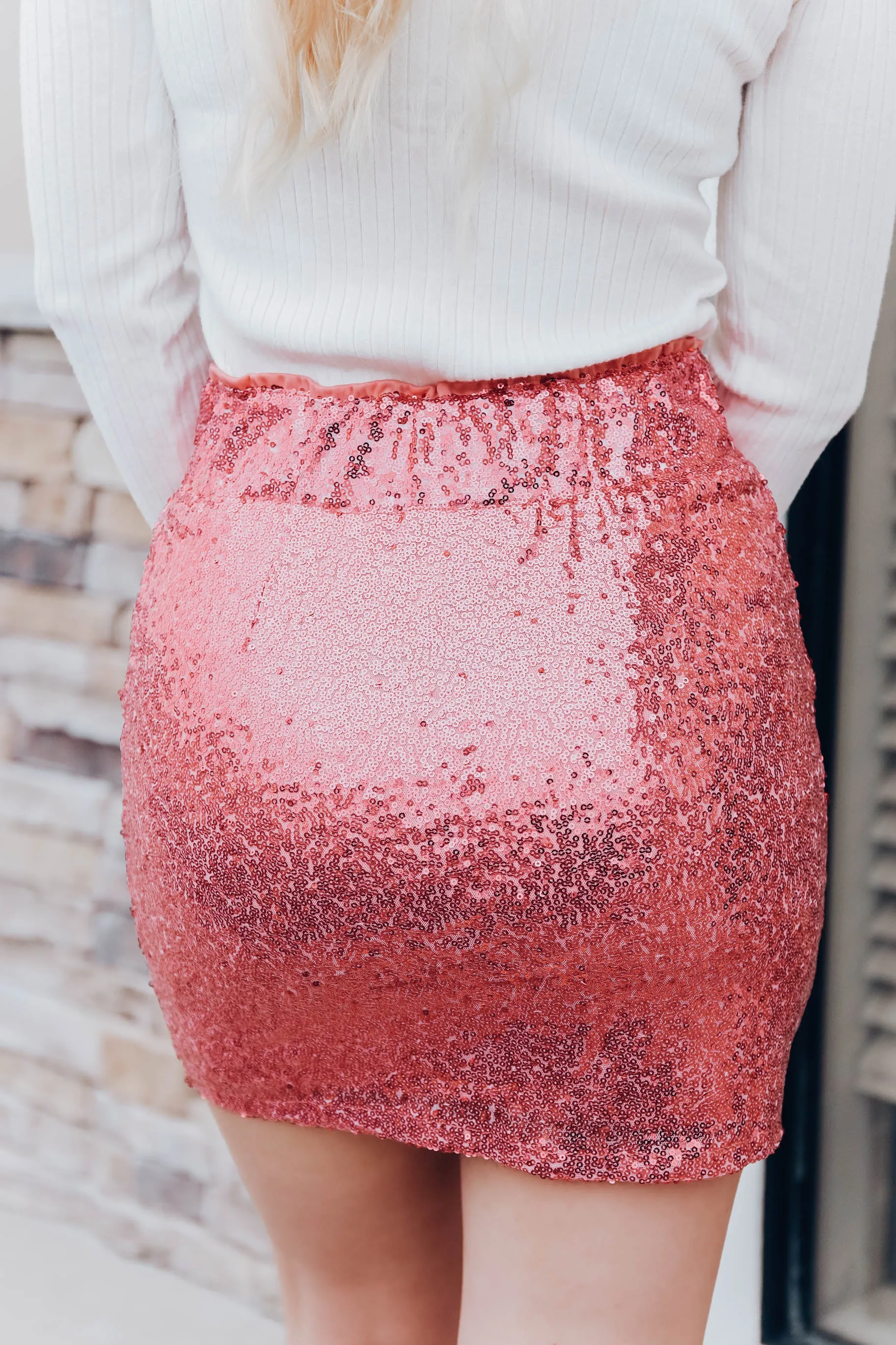 Ooh La La Sequin Mini Skirt - Pink